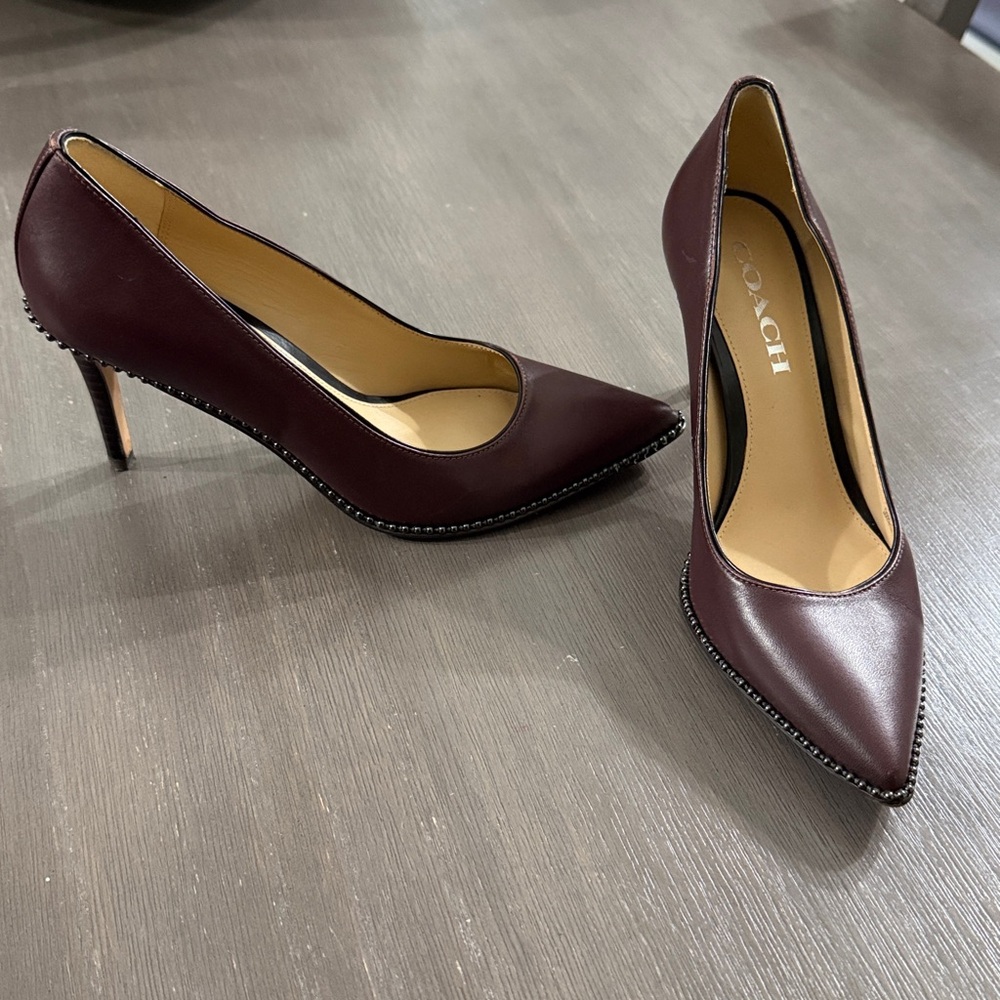 Coach Waverly Beadchain Pointed-Toe Pumps - Picture 2 of 8